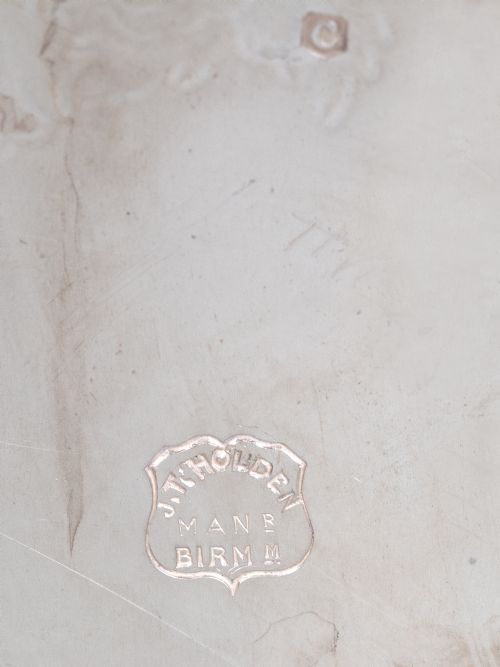ANTIQUE SILVER PLATED OVAL BASKET FORMED FROM WOVEN WIRE WORK - ADDITIONAL PHOTO 3