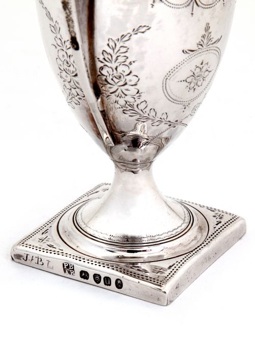PETER AND ANN BATEMAN HELMET SHAPED SILVER CREAMER JUG - ADDITIONAL PHOTO 3