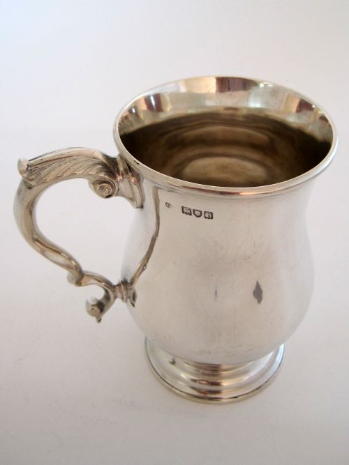 GOOD QUALITY LATE VICTORIAN SILVER PINT MUG - ADDITIONAL PHOTO 4