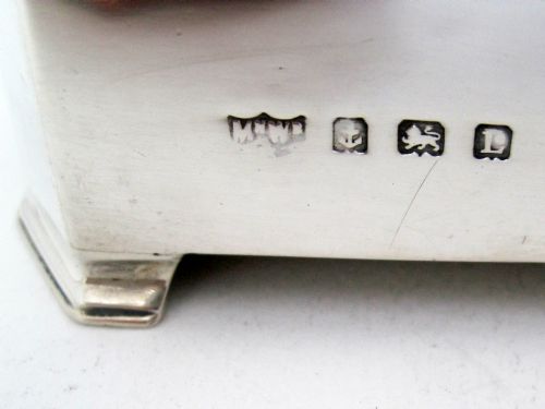 ART DECO STYLE MAPPIN WEBB SILVER TABLE CIGAR OR TRINKET BOX - ADDITIONAL PHOTO 4
