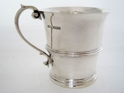 STYLISH ASPREY SILVER CHRISTENING MUG - ADDITIONAL PHOTO 1