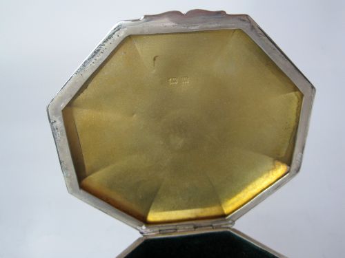 UNUSUAL LARGE OCTAGONAL SILVER JEWELLERY OR CASKET BOX - ADDITIONAL PHOTO 7