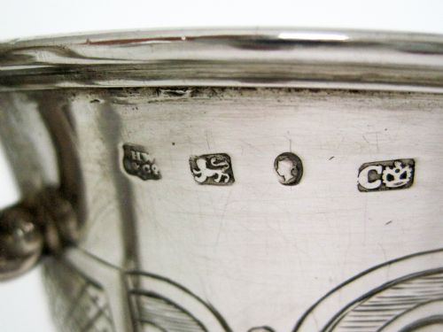 EARLY VICTORIAN SILVER CAMPANA SHAPED CHRISTENING MUG - ADDITIONAL PHOTO 5