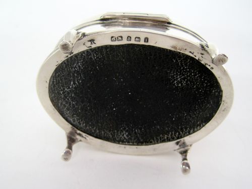 EDWARDIAN SILVER AND TORTOISESHELL OVAL JEWELLERY OR TRINKET BOX - ADDITIONAL PHOTO 4