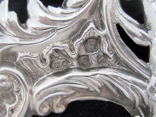 WILLIAM COMYNS VICTORIAN HEART SHAPED SILVER DRESSING TABLE MIRROR - ADDITIONAL PHOTO 4