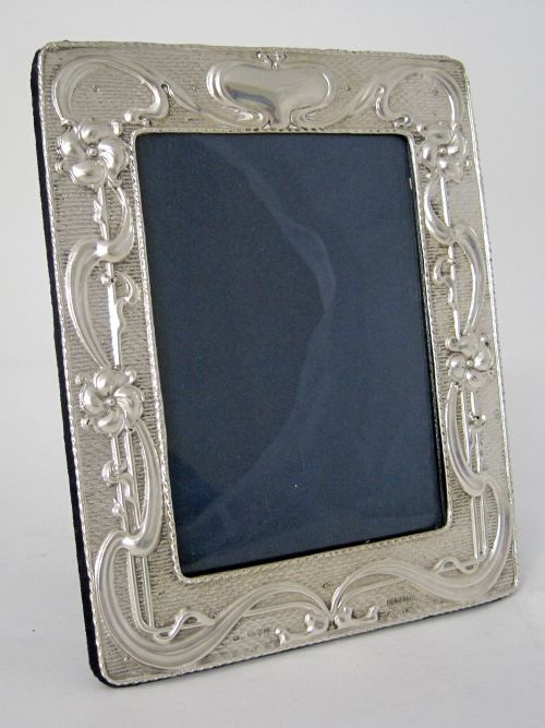 stylish chester silver art nouveau style photo frame - CATEGORY: ANTIQUE SILVER - DATED 1900