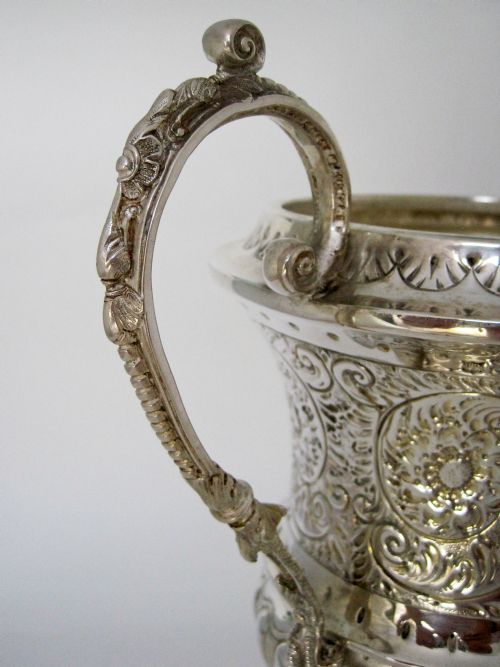IMPRESSIVE LATE VICTORIAN CAMPANA SHAPED SILVER TROPHY CUP - ADDITIONAL PHOTO 7