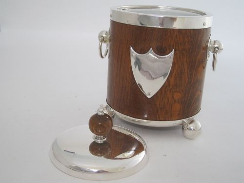 JOHN GRINSELL SON OAK AND SILVER PLATE BARREL - ADDITIONAL PHOTO 4