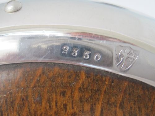 JOHN GRINSELL SON OAK AND SILVER PLATE BARREL - ADDITIONAL PHOTO 5