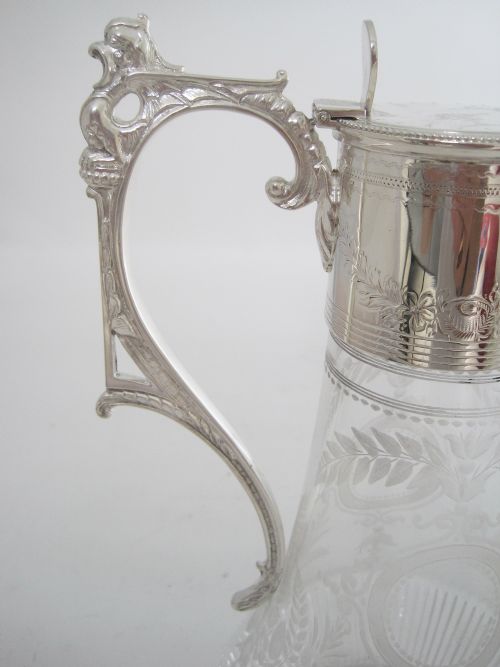 VICTORIAN BENETFINK CO SILVER PLATED CLARET JUG - ADDITIONAL PHOTO 1