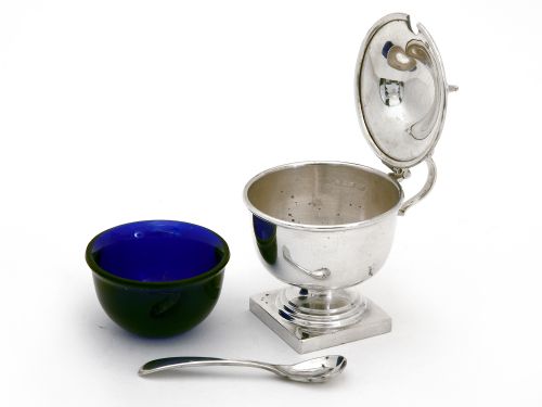 BOXED FOUR PIECE SILVER CONDIMENT SET - ADDITIONAL PHOTO 2