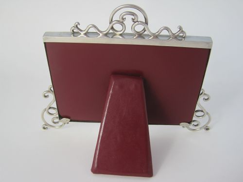 EDWARDIAN SILVER PHOTO PICTURE FRAME WITH APPLIED WIREWORK SCROLLING - ADDITIONAL PHOTO 4