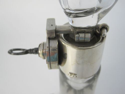 JOHN GRINSELL SON LOCKING DECANTER WITH SILVER PLATED LOCKING MOUNT - ADDITIONAL PHOTO 6