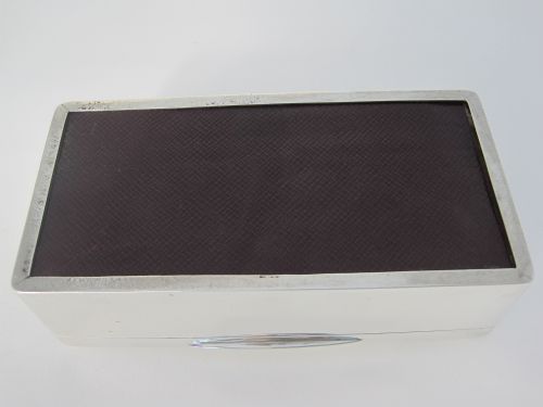 LATE VICTORIAN PLAIN SILVER RECTANGULAR CIGAR OR TRINKET TABLE BOX - ADDITIONAL PHOTO 7
