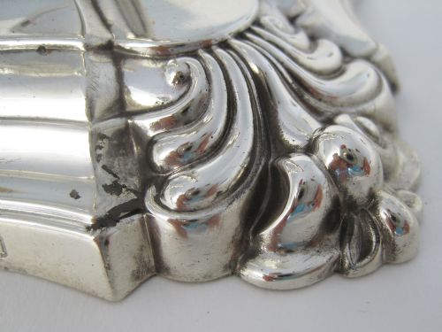 PAIR OF GOLDSMITHS SILVERSMITH GEORGE III STYLE SILVER CANDLESTICKS - ADDITIONAL PHOTO 6