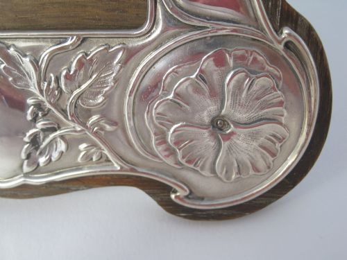 ART NOUVEAU STYLE SHAPED RECTANGULAR SILVER PHOTO PICTURE FRAME - ADDITIONAL PHOTO 4