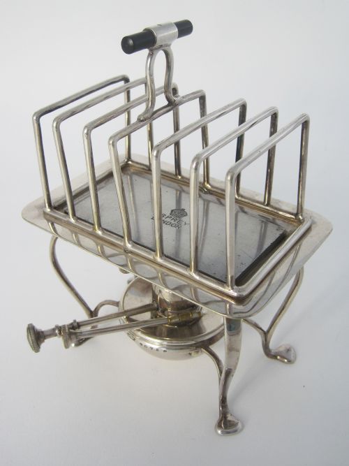 asprey co silver plated rectangular toast rack - CATEGORY: ANTIQUE SILVER - DATED 1940