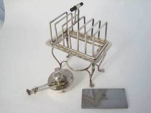 ASPREY CO SILVER PLATED RECTANGULAR TOAST RACK - ADDITIONAL PHOTO 2