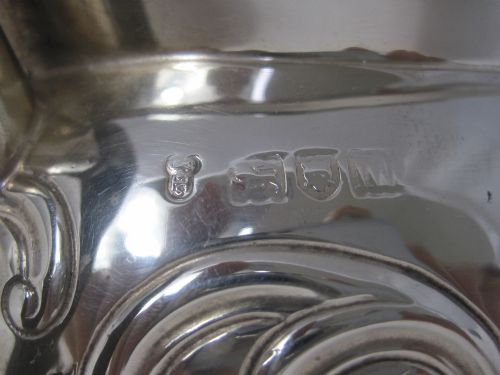 PRETTY EDWARDIAN SILVER TEA POT IN AN OVAL BOAT SHAPE - ADDITIONAL PHOTO 8