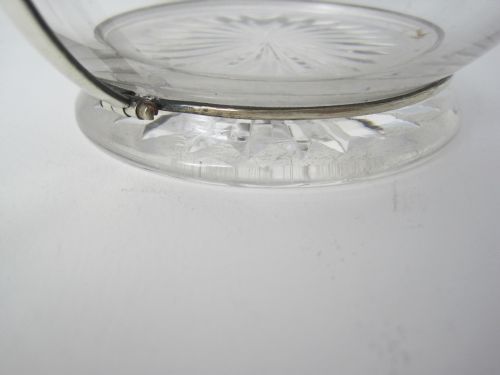 ELKINGTON CO VICTORIAN SILVER CLARET JUG WITH PLAIN MOUNT AND CLEAR GLASS BODY - ADDITIONAL PHOTO 3