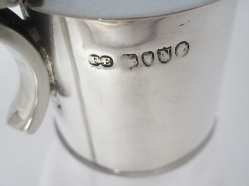 ELKINGTON CO VICTORIAN SILVER CLARET JUG WITH PLAIN MOUNT AND CLEAR GLASS BODY - ADDITIONAL PHOTO 4