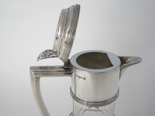 SMART WILLIAM HUTTON AND CO VICTORIAN SILVER PLATED CLARET JUG - ADDITIONAL PHOTO 2