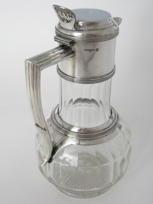 SMART WILLIAM HUTTON AND CO VICTORIAN SILVER PLATED CLARET JUG - ADDITIONAL PHOTO 4