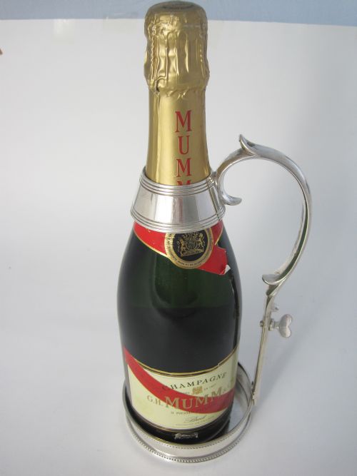 COLLIS CO SILVER PLATED CHAMPAGNE OR WINE BOTTLE HOLDER - ADDITIONAL PHOTO 1