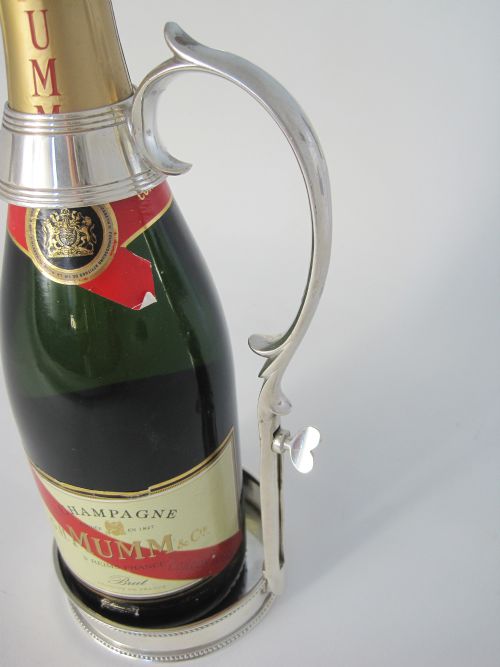 COLLIS CO SILVER PLATED CHAMPAGNE OR WINE BOTTLE HOLDER - ADDITIONAL PHOTO 2