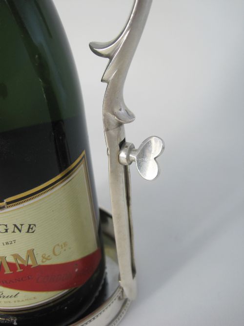 COLLIS CO SILVER PLATED CHAMPAGNE OR WINE BOTTLE HOLDER - ADDITIONAL PHOTO 3