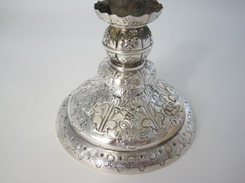 LATE VICTORIAN WALKER HALL SILVER PLATED COMPORT OR TAZZA - ADDITIONAL PHOTO 2