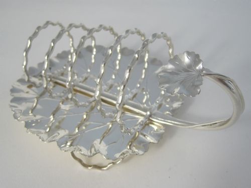 DECORATIVE VICTORIAN HUKIN HEATH SILVER PLATED TOAST RACK - ADDITIONAL PHOTO 1
