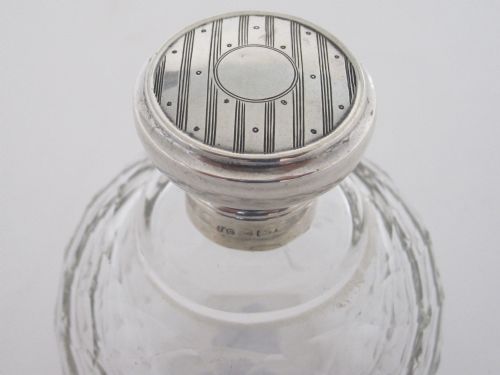 SMALL SILVER AND CUT GLASS EDWARDIAN PERFUME BOTTLE - ADDITIONAL PHOTO 1