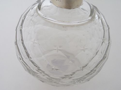 SMALL SILVER AND CUT GLASS EDWARDIAN PERFUME BOTTLE - ADDITIONAL PHOTO 5