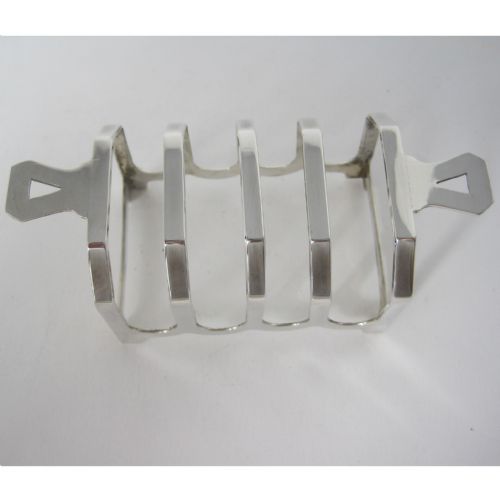 SMART PAIR OF ART DECO STYLE SILVER BOXED TOAST RACKS - ADDITIONAL PHOTO 3