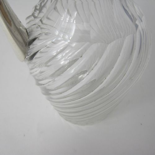VICTORIAN SILVER MOUNTED CLARET JUG WITH CLEAR GLASS OVOID SHAPE SPIRAL CUT BODY - ADDITIONAL PHOTO 4