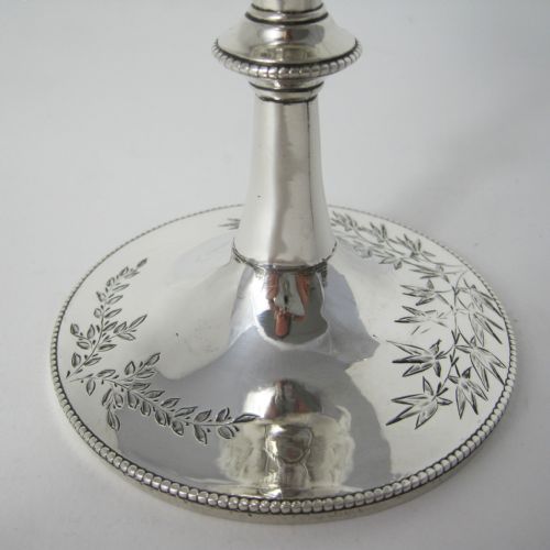 VICTORIAN SILVER GOBLET OR TROPHY CUP WITH BEAUTIFUL FERN AND FLORAL ENGRAVING - ADDITIONAL PHOTO 3
