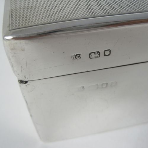 LARGE RECTANGULAR SILVER WILLIAM COMYNS SON CIGAR OR TRINKET BOX - ADDITIONAL PHOTO 4