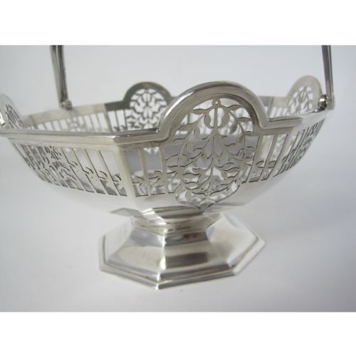 OCTAGONAL EDWARDIAN SILVER FRUIT BASKET - ADDITIONAL PHOTO 3