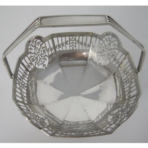 OCTAGONAL EDWARDIAN SILVER FRUIT BASKET - ADDITIONAL PHOTO 4