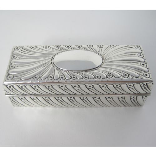 antique silver william comyns jewellery or trinket box - CATEGORY: ANTIQUE SILVER - DATED 1890