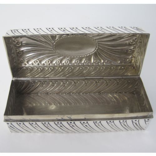 ANTIQUE SILVER WILLIAM COMYNS JEWELLERY OR TRINKET BOX - ADDITIONAL PHOTO 2
