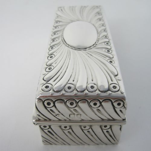 ANTIQUE SILVER WILLIAM COMYNS JEWELLERY OR TRINKET BOX - ADDITIONAL PHOTO 3