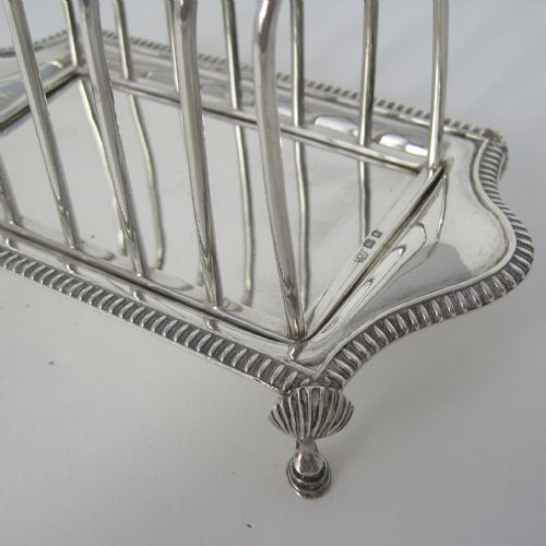 GEORGIAN STYLE SILVER TOAST RACK WITH SIX WIREWORK DIVISIONS - ADDITIONAL PHOTO 1