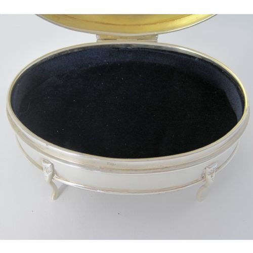 LARGE SILVER JEWELLERY OR TRINKET BOX WITH ENGINE TURNED PATTERN - ADDITIONAL PHOTO 3