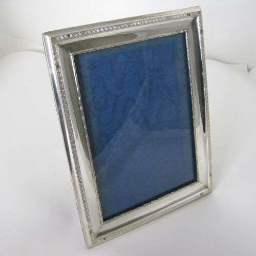 edwardian silver photo frame with greek key pattern border - CATEGORY: ANTIQUE SILVER - DATED EDWARDIAN
