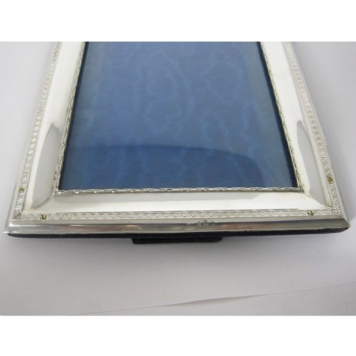 EDWARDIAN SILVER PHOTO FRAME WITH GREEK KEY PATTERN BORDER - ADDITIONAL PHOTO 2