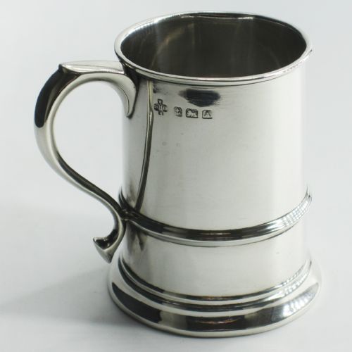 PLAIN SILVER CHRISTENING MUG IN GEORGE III STYLE - ADDITIONAL PHOTO 1