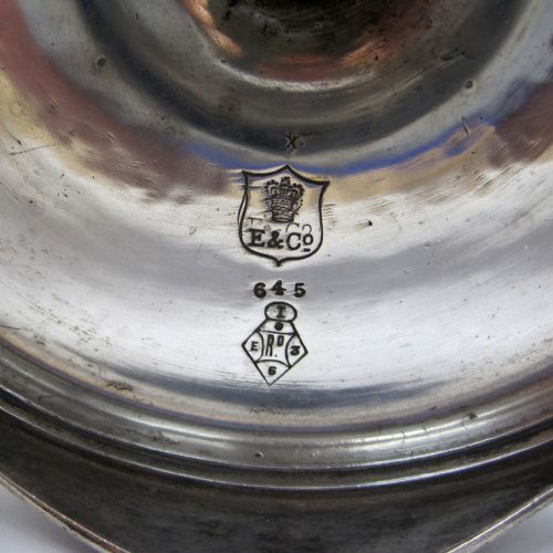 VICTORIAN ELKINGTON CO PARTIAL GILT COMPORT WITH CRANBERRY AND CLEAR GLASS CIRCULAR BOWL - ADDITIONAL PHOTO 6