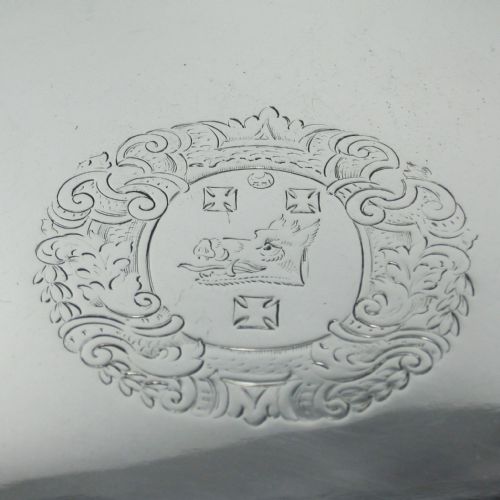 ELEGANT VICTORIAN SILVER MARTIN HALL CO CIRCULAR SALVER - ADDITIONAL PHOTO 2